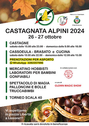 Lissone - locandina Castagnata Alpini 2024