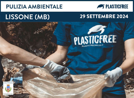 Lissone | frammento locandina Plastic Free Pulizia ambientale