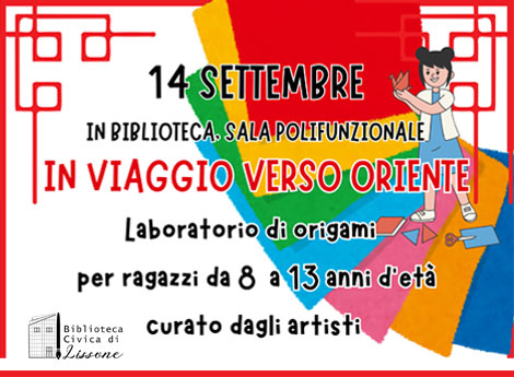 Lissone | frammento locandina In viaggio verso l'Oriente - laboratorio di origami