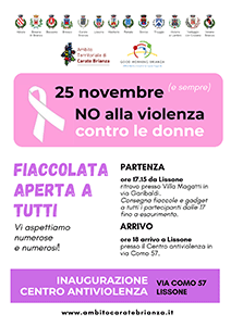 miniatura locandina  NO alla violenza contro le donne - Fiaccolata