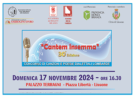 Lissone -  30^ edizione "Cantem Insemma" - concorso canzone dialettale