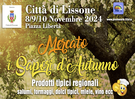 Lissone - frammento locandina evento mercato i sapori d'autunno 2024