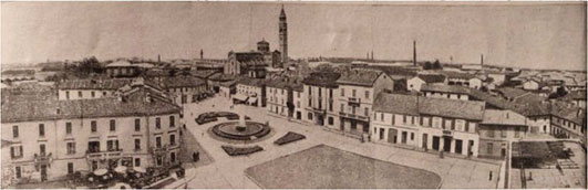 Lissone - Piazza Libertà in un'immagine d'epoca